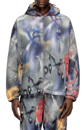 Diesel J-Mirr Hooded Jacket in Grey at Nordstrom, Size 34 Us