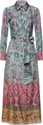 Pierre-Louis Mascia Aloe Overhemdjurk - Dames - Shirt Kleedjes - Veelkleurig - S - Leer - Kleedjes