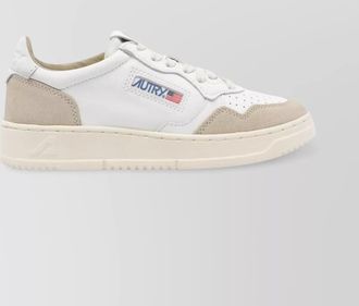 Autry low top leather and suede sneakers