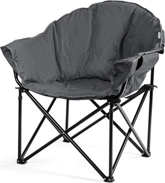 Costway Costway Silla Plegable De Camping Silla Tapizada 82x62x90 Cent&iacute;metros Taburete Comedor Silla Para Jard&iacute;n Exterior Interior Sal&oacute;n Dormitorio