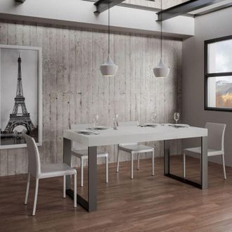 Itamoby Itamoby - Tavolo allungabile a 284 cm tecno 90X180 Bianco Frassino