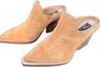 Vintage Havana Womens Suede Mule Boots In Cognac