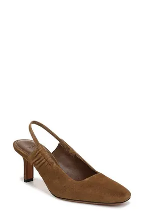 Vince Ven Leather Slingback Pump in Elmwood at Nordstrom, Size 7.5