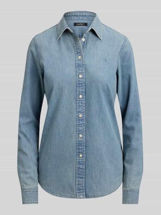 Lauren Ralph Lauren Regular Fit Jeansbluse aus reiner Baumwolle in Jeansblau, Gr&ouml;&szlig;e XL
