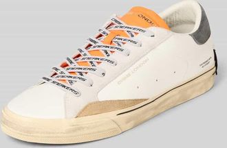 Crime London Sneaker aus echtem Rindsleder Modell Distressed in Weiss, Gr&ouml;&szlig;e 41