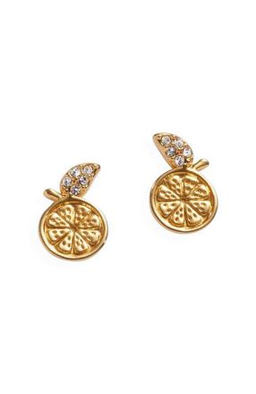 Alex and Ani Summer Fruits Orange Slice Stud in Gold at Nordstrom
