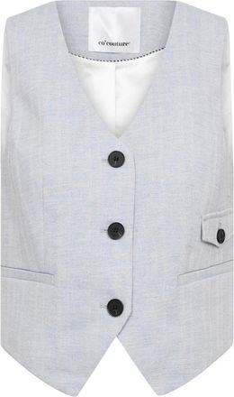 Co'Couture Dames, Jassen, Blauw, Maat: L Linnen