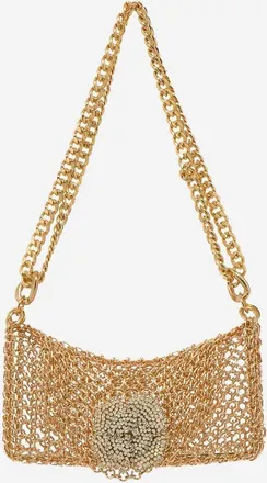 Silvia Gnecchi Womens Handbag Camelia Gold Brass Handbags Hand Bags