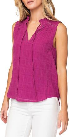 Gibsonlook Cameron Cotton Gauze Tank Top in Neon Berry at Nordstrom, Size Xx-Small