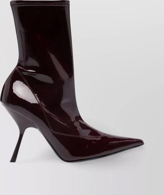 Sergio Rossi sculpted heel leather boots