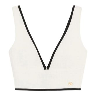 Valentino Garavani Dames, Tops, Wit, Maat: XS Katoen