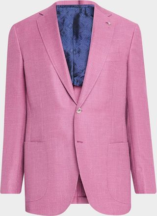 Stefano Ricci Men & apos;s Solid Textured Single-Breasted Sport Coat