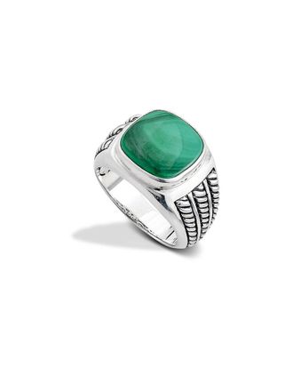 Samuel B. Silver 10.60 Ct. Tw. Malachite Ring