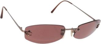 Chanel Pre-owned Accessories, female, Brown, Size: ONE SIZE Pre-owned Vintage Sunglasses