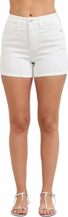 Judy Blue Womens High Waist Slim Short In White