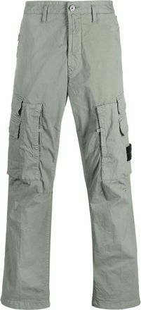 Stone Island straight-leg cargo trousers - men - Cotton/Spandex/Elastane - 31 - Green