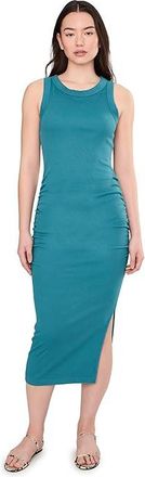 Michael Stars Wren Ruched Midi Womens Dress Glaze : XL (US 10-12), Cotton/Modal/Spandex