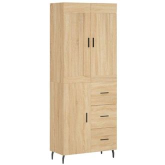 vidaXL Vidaxl - Aparador Alto Madera Contrachapada Color Roble 69,5x34x180 Cm