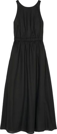 Marc O'Polo Gesmockte mouwlozen maxi-jurk - Zwart