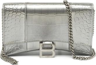 Balenciaga Borsa a tracolla Hourglass - Argento
