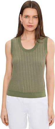 Varley Aldcroft Stitch Knit Tank Top Womens Sweater Olivine : XXS, Cotton