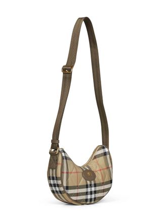 Burberry Womens Crossbody Bag Horseshoe Sand Beige Polyamide Shoulder