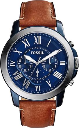 Fossil Accessoires, Heren, Bruin, ONE Size, Leer, Grant Chronograph Horloge