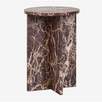 Sklum Mesa Auxiliar Redonda &Oslash;35 Cm En M&aacute;rmol Mencia Sklum