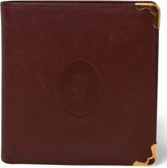 Cartier Bordeaux Leather Wallet (Bi-Fold) (Pre-Owned)