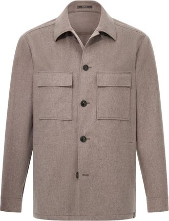 Boggi Milano Giacca-camicia in cashmere - Marrone