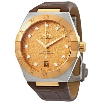 Omega Constellation Automatic Diamond Champagne Dial Mens Watch 13123392058001