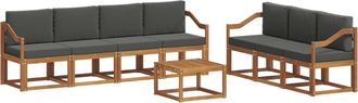 vidaXL Conjunto De Sof&aacute;s De Exterior 8 Uds. Natural Y Antracita Vidaxl