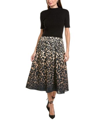 Ellen Tracy Twofer Mock Neck Dress