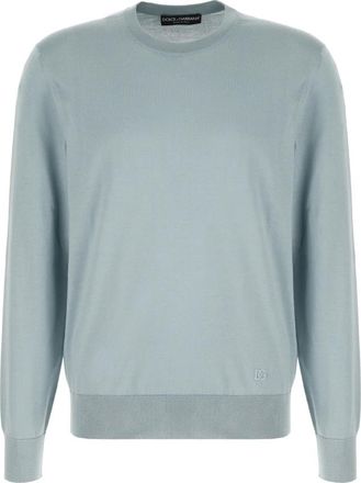 Dolce & Gabbana Ronde hals Truien - Heren - Ronde hals truien - Blauw - M - Denim - Truien & Vesten