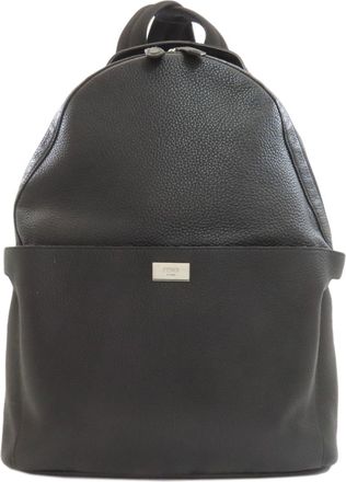 Fendi Black Leather Backpack (Pre-Owned)