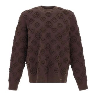 Casablanca Jersey de mezcla de algod&oacute;n con monograma texturizado - Knitwear - Hombre - Marr&oacute;n - M