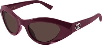 Gucci Gg 2201S Zonnebril - Dames - Zonnebrillen - Paars - 50 MM - Nylon - Accessoires