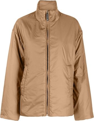 Max Mara high-neck padded jacket - women - Polyester/Polyester - 48 - Brown