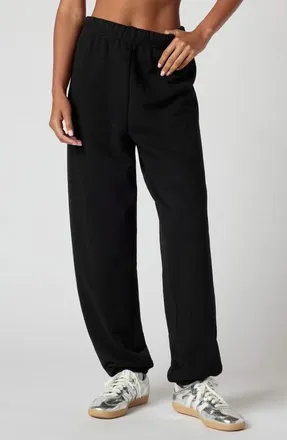 Florence By Mills Cotton Blend Boyfriend Joggers in Black at Nordstrom, Size Xx-Large