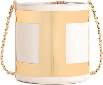 Elisabetta Franchi logo bucket bag - Neutrals