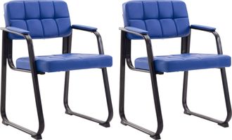 Clp Set De 2 Sillas De Conferencia Canada B Azul