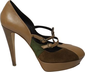 Alberta Ferretti Philosophy Di Alberta Ferretti High Heeled Cage Pumps in Multicolor Leather