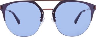 Calvin Klein Blue Oval Unisex Sunglasses CKJ172SAF 465 65