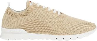 Kiton Strogekleurde Gebreide Sneakers - Heren - Sneakers - Beige - 42 1/2 EU - Schoenen