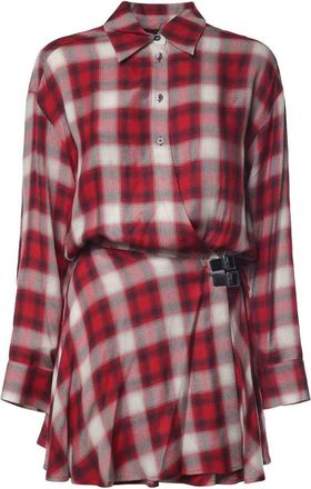 Pinko Check-Pattern Viscose Dress