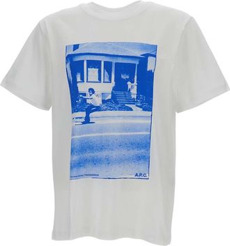 A.P.C. White Crew Neck T-Shirt