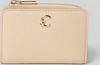 Coccinelle Portemonnaie mit Label-Detail in Sand, Größe 1