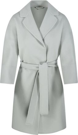 Max Mara Arona Coat - Dames - Jas met riem - Groen - M - Wol - Jassen