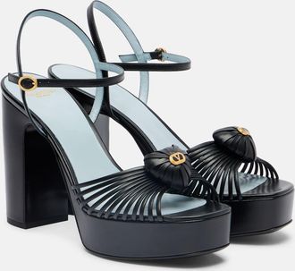 Valentino Garavani Royal VLogo 115 leather platform sandals