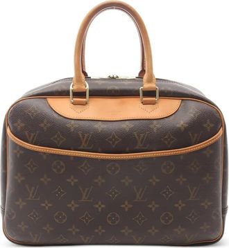 Louis Vuitton Borsa a mano Deauville Bowling Vanity con monogramma 2002 - Marrone
